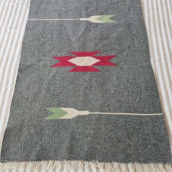Vintage Antique Native American Handwoven Tapestry Wall Hanging Runner 55"x18" - Picture 5 of 15